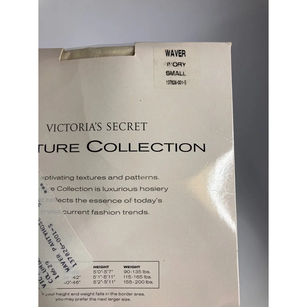 Victoria's Secret Pantyhose Womens Small Ivory New Waver Couture Collection